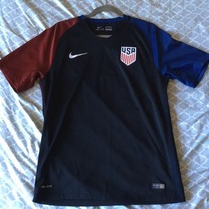 Nike USA Dri-Fit Authentic 2016 blue red T shirt